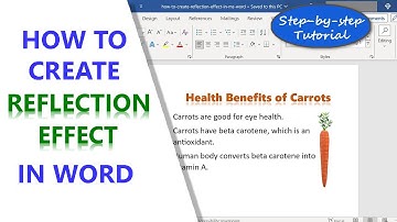 Word | Reflection Effect | Example | Tutorial | Text Design | Document | Word Processor | 365
