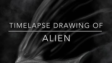 Time Lapse of me drawing the XENOMORPH from ALIEN.....in space no one can hear you SCREAM!!