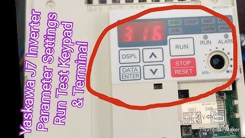 Yaskawa J7 Inverter Parameter Settings, Inverter Run Keypad & Terminal