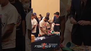 Stephen Fulton checks Inoue's gloves after hand wrapping CONTROVERSY!