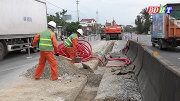 Thị xã Ba Đồn: Xây dựng hệ thống điện chiếu sáng Quốc lộ 1A đoạn từ Cầu Gianh đi cầu Nhân Thọ