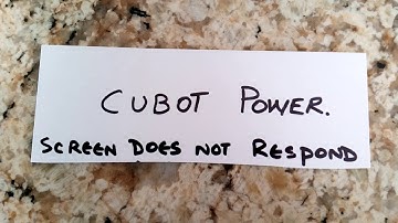 Cubot Power....The screen does not respond