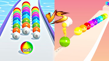 BallRun2048🔮💥VS Stack Rider: All Levels Android,iOS Gameplay Walkthrough MAX LEVELS