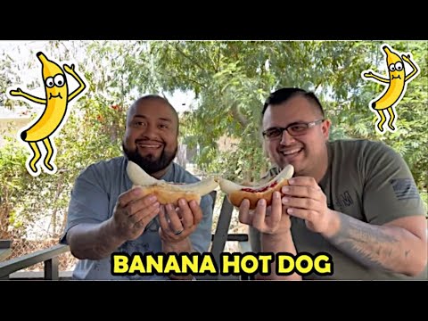 Trying A Banana Hot Dog For The First Time #banana #hotdog