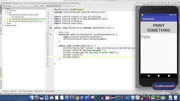 Android Development 8 : Alert Dialog, Show alert messages to the user (Bangla | বাংলা)