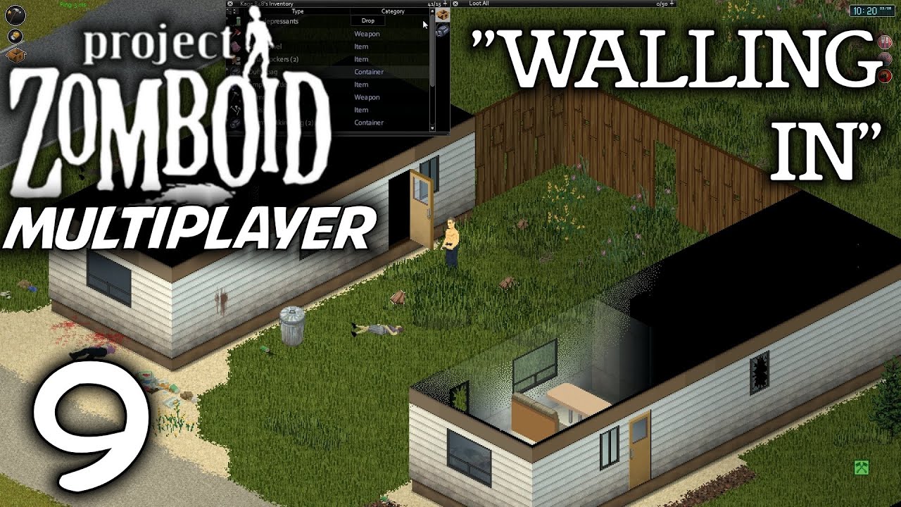Project Zomboid Multiplayer Gameplay Let's Play (S1) Part 9 "Walling