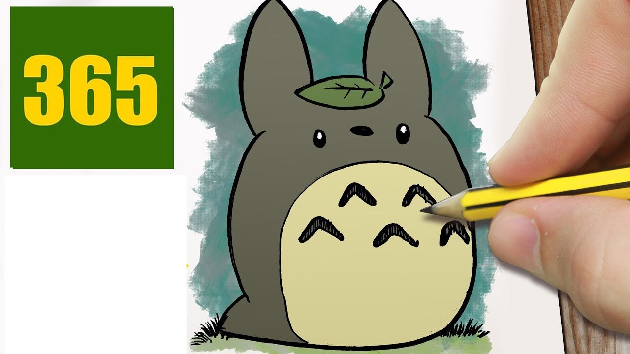 How To Draw A Totoro Cute Youtube