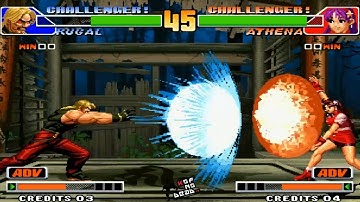 Athena Escudo Regresar Poderes vs Varios personajes KOF 98