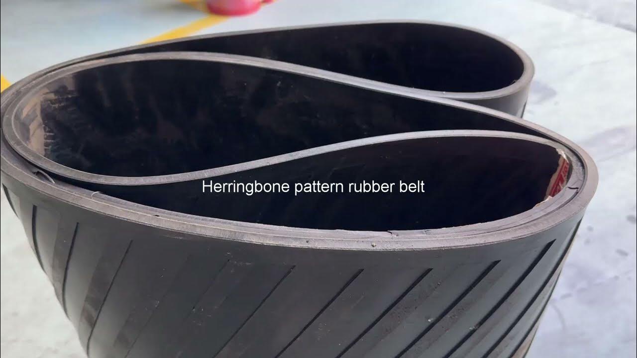 Herringbone pattern rubber belt YouTube