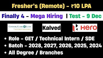 🤯Finally 2028, 2026, 2025 Mega Hiring | Direct Test Hiring 2025 | 2025 Batch Hiring OFF Campus