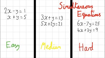 How To Solve Simultaneous Equations 3 Levels of Difficulty - GCSE Maths Foundation/Higher