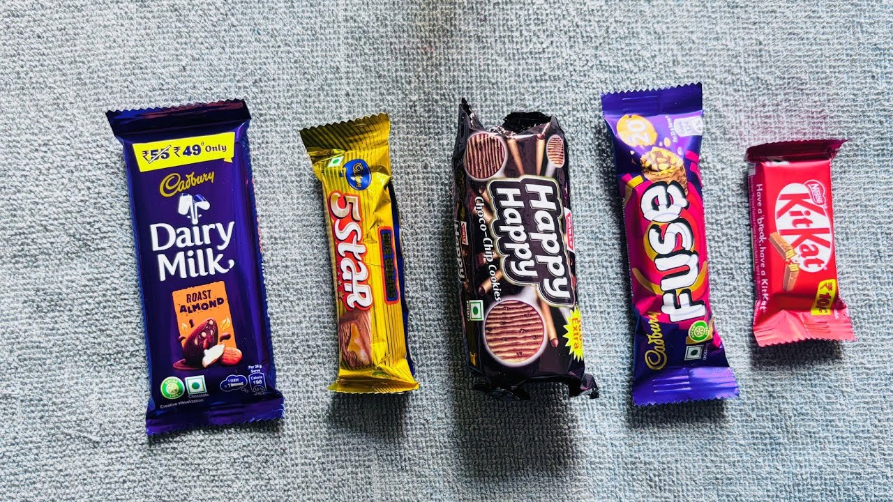 Cadbury dairy milk vs 5star vs kit kat vs fuse vs happy happy 
