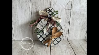 Hobby Lobby mini cutting board all dressed up! Cook - Pray - Eat!