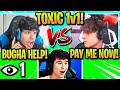 BUGHA *SPECTATES* CLIX vs RONALDO *FRIENDSHIP* END in TOXIC 1v1! (Fortnite)