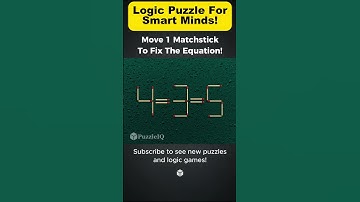 Logic Test: Move 1 Stick to Solve It! 🔥🧩