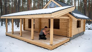 : Amazing Craftsmanship of the Man Who Built This Off-Grid Log Cabin