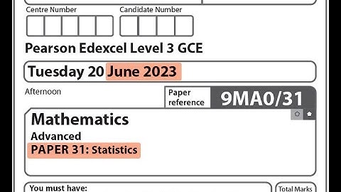 Edexcel A Level Maths - June 2023 - Statistics