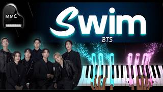 BTS - SWIM piano cover/tutorial   sheet music (official HYBE arrangement)