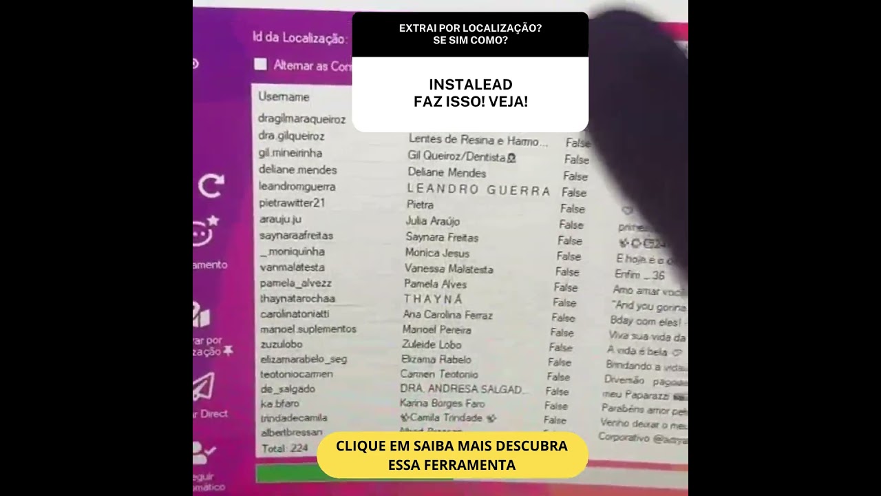 SAIBA TUDO SOBRE O INSTALEAD - EXTRATOR DE CONTATOS DO INSTAGRAM