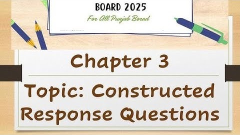 Constructed response Questions (Solved) Chapter 3 Exercise class 9th new book 2025