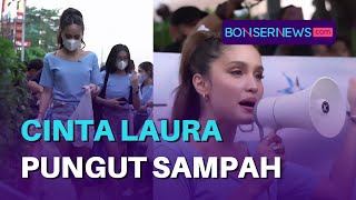 Viral Video Aksi Cinta Laura Mengajak Masyarakat Pungut Sampah di Tempat Citayam Fashion Week