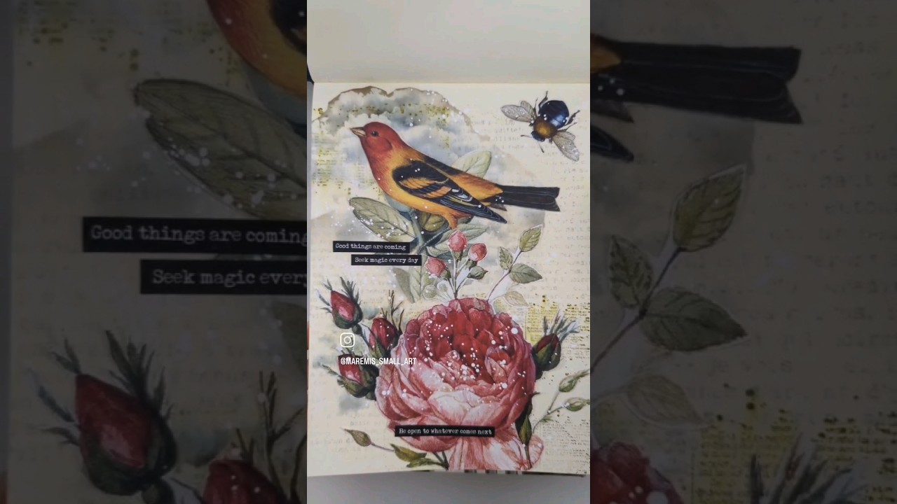 Collage journaling process #shorts #maremismallart