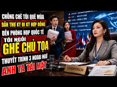 Chê vợ quê mùa không biết nói tiếng Anh, chồng dẫn thư ký đi ký hợp đồng tỷ đô. Đến nơi, anh ta tái
