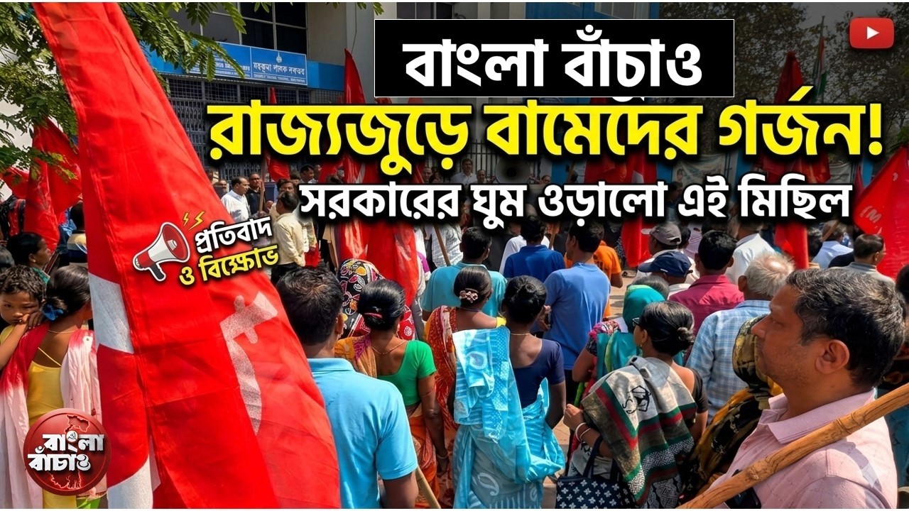 রাজ্যজুড়ে SDO, BDO অফিস অভিযান বামেদের। স্থান- রানীগঞ্জ, জলপাইগুড়ি, পঃ মেদিনীপুর। দেখুন ভিডিও