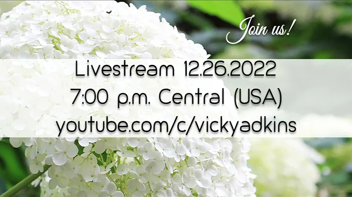 LIVESTREAM NOTICE FOR 12 26 22