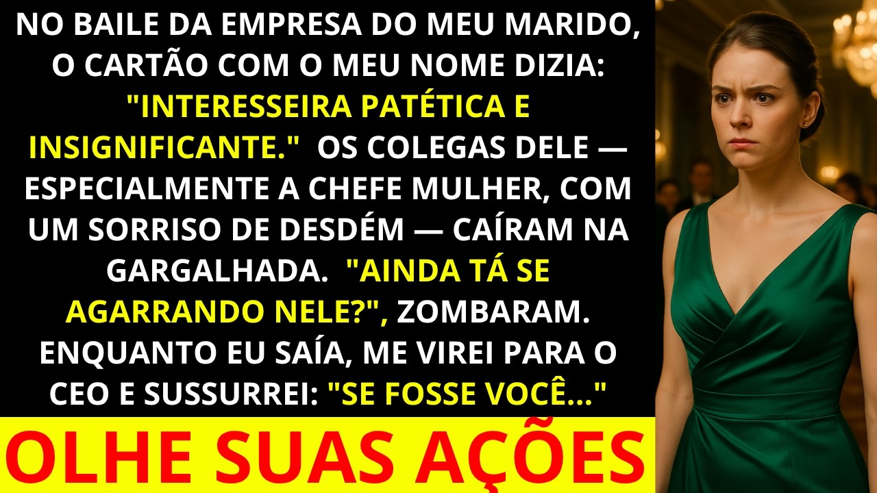 Meu marido e seu chefe riram de mim no jantar de luxo, mas um sussurro para o CEO mudou tudo!