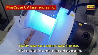 UV Laser Engraving- Engraving for Glass Coffee Pot.-【FineCause】