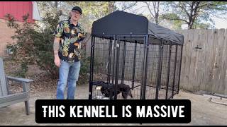 Dog Kennel Outdoor, Large Outside with Roof & Swivel Feeders/Removable Doggy Door Review