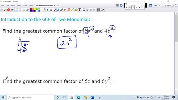 Introduction to the GCF of Two Monomials