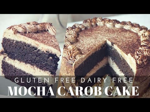 Gluten Free Dairy Free Mocha Carob Cake (Refined Sugar Free, Gum Free)