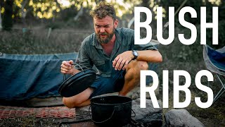 EPIC RIBS Cooked on FIRE  Camp Cooking
