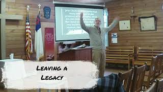 60 Second Sermon. Leaving a Legacy