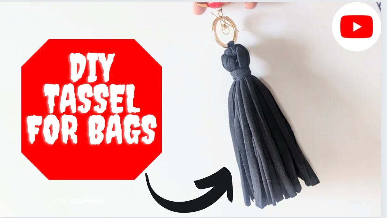How to make a TASSEL with tshrt yarn| How to make tassels with yarn ...