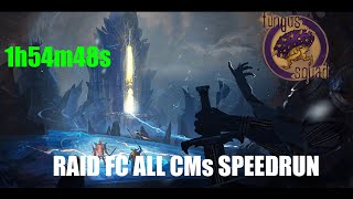 GW2 Raid Full Clear Speedrun All CMs | 1:54:48