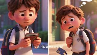 The lost wallet . A Short Moral Story in English | Learn English with Fun