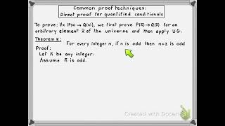 Discrete Structures [Lecture 10 / Segment 7] - Intro to proofs - Part 7/17