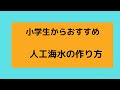 人工海水の作り方！簡単＆ 小学生からできちゃいます