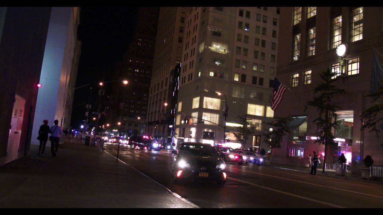 PRESIDENT TRUMP MOTORCADE AT TRUMP TOWER NEW YORK 4K CINEMA