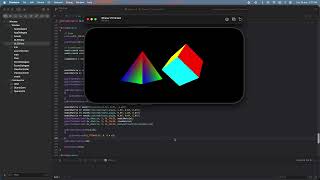 3D Rotation — Two Colored 3D Shapes - OpenGL ES - iOS
