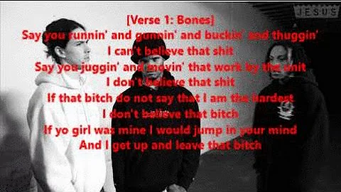 Bones, Xavier Wulf, & Chris Travis - WeDontBelieveYou ONSCREEN LYRICS (Lyric Video)