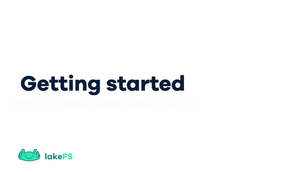 Getting Started With lakeFS - YouTube