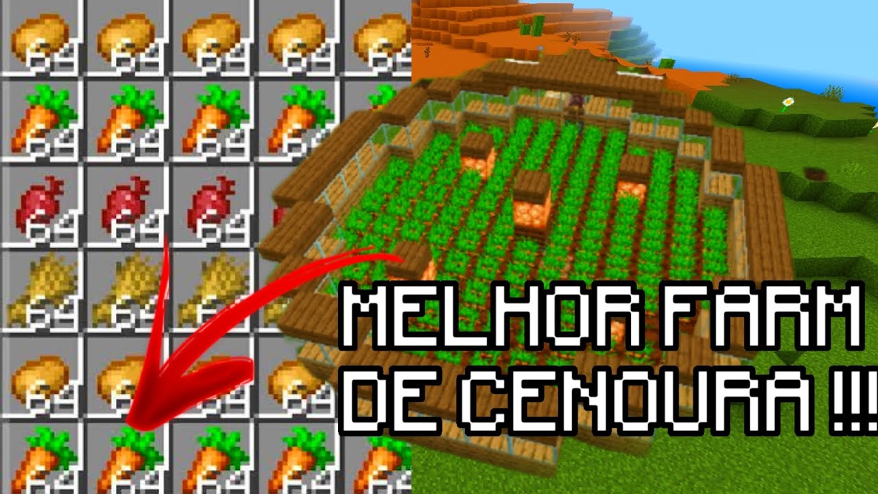 🔴A MELHOR FARM DE CENOURA MINECRAFT BEDROCK 1.21 #REDOFMASK - YouTube
