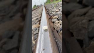White candy 🍬 vs train 🚆 what happened next..? #shorts #train #viral