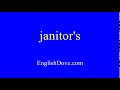 How to pronounce janitor