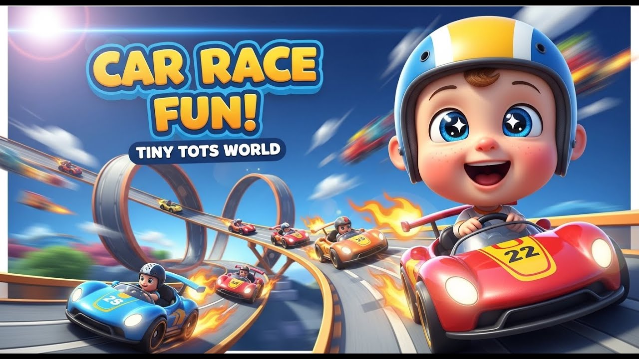 Baby Drives Hot Wheels Cars | Fun Nursery Rhyme