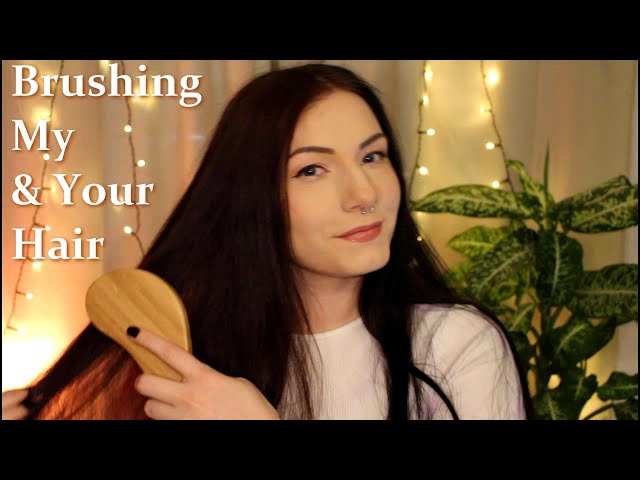 ASMR Brushing My Hair & Yours (soft spoken, binaural hair brushing, tapping)
